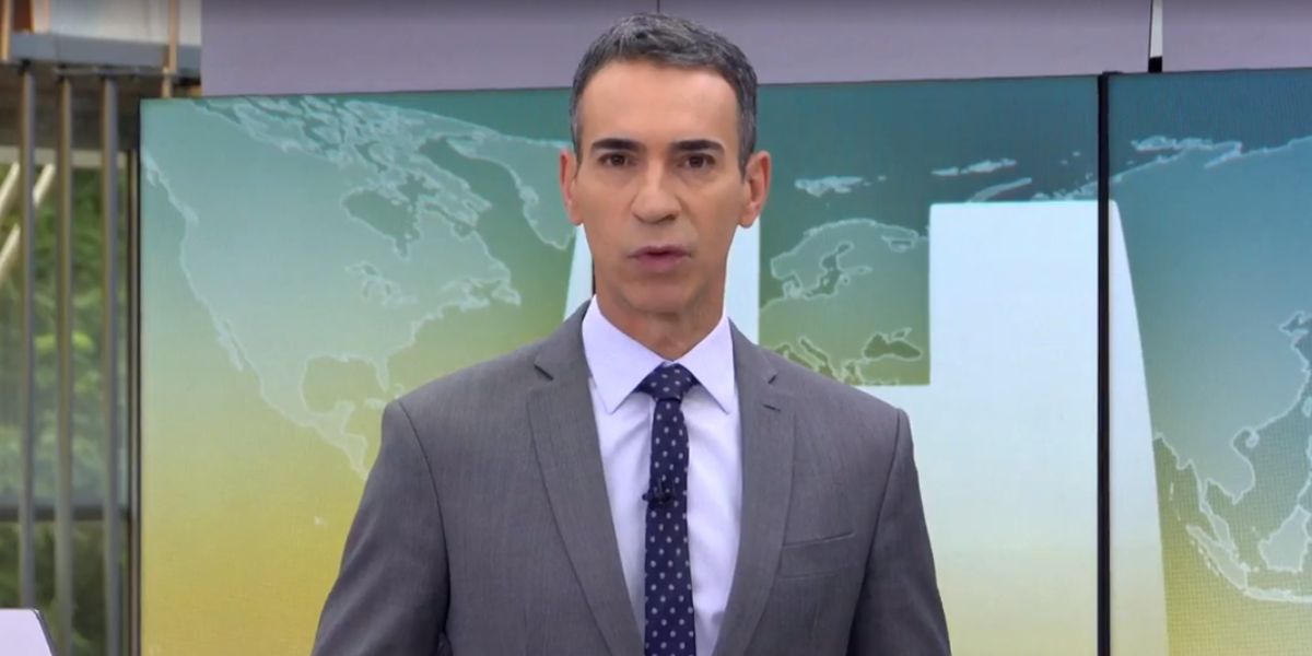 César Tralli no Jornal Hoje (Foto: Reprodução / Globo)