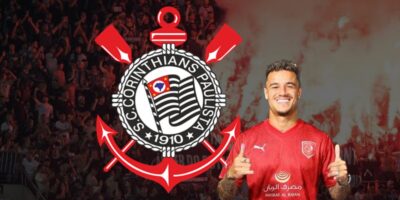 Coutinho e Corinthians (Foto - Montagem TV Foco).