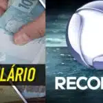 Décimo quarto salário / Logo da Record  - Montagem TVFOCO