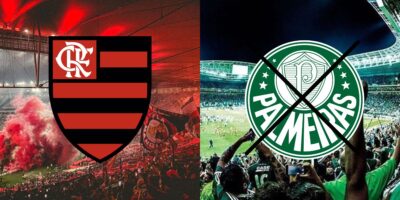 Flamengo dá rasteira no Palmeiras (Montagem: TV Foco)