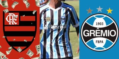 Flamengo, Tetê e Grêmio - (Reprodução Internet)