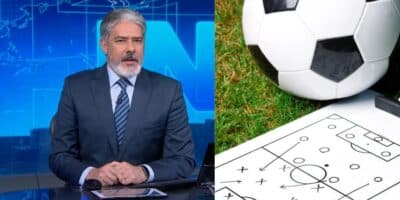 "Comunicou a decisão na noite de ontem": A demissão de técnico amado pelo Brasil confirmada por Bonner no JN - Montagem Tv Foco