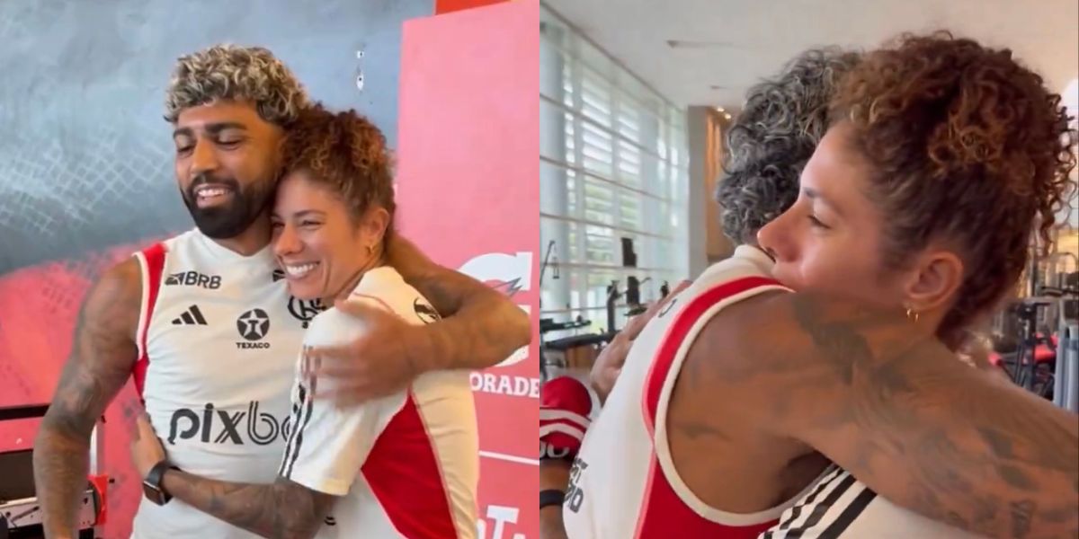 Gabigol e Cristiane, estrelas do Flamengo que passaram pelo Santos   (Foto - Fla TV).