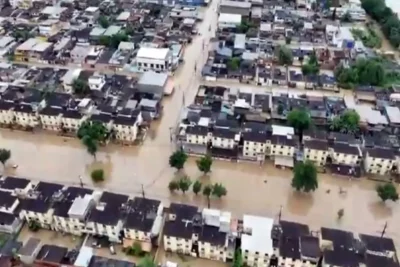 Imagens aéreas após chuva na Zona Norte do Rio de Janeiro - Foto Internet