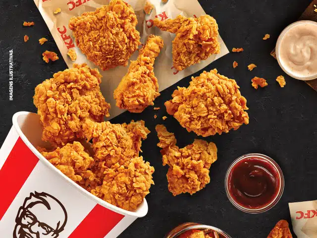 KFC é famoso pelos seus lanches e baldes de frango (Foto Reprodução/KFC)