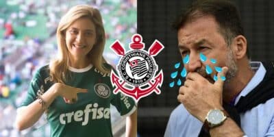 Leila Pereira no Palmeiras e Augusto Melo no Corinthians (Reprodução - Internet)