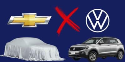 Logo da Chevrolet, da Volkswagen e T-Cross - Foto Reprodução Internet