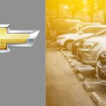 Logo da Chevrolet e carros estacionados - Foto Reprodução Internet