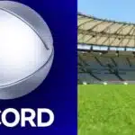 Logo da Record / Campo de futebol - Montagem TVFOCO