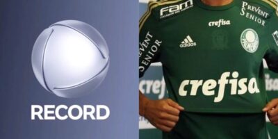 Logo da Record / Ex-jogador do Palmeiras  - Montagem TVFOCO