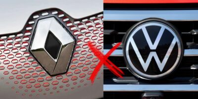 Logo da Renault / Logo da Volks  - Montagem TVFOCO