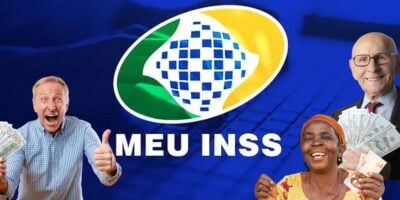 Logo do INSS e idosos com grana - Foto Reprodução Internet