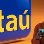 Logo do Itaú e homem sorrindo (Fotos: Reproduções / Internet / Freepik)