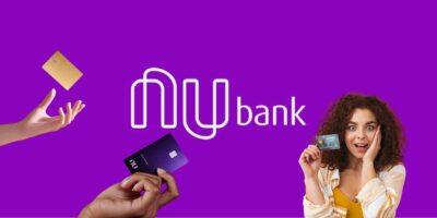 Logo do Nubank e cartão de crédito - Foto Reprodução Internet