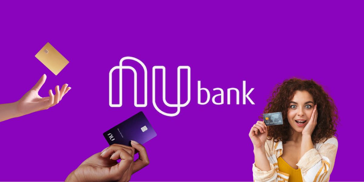 Logo do Nubank e cartão de crédito - Foto Reprodução Internet