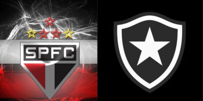 Logo do São Paulo / Logo do Botafogo - Montagem TVFOCO