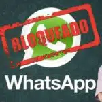 Logo do Whatsapp bloqueado e mulher chocada (Fotos: Reproduções / Internet / Freepik)