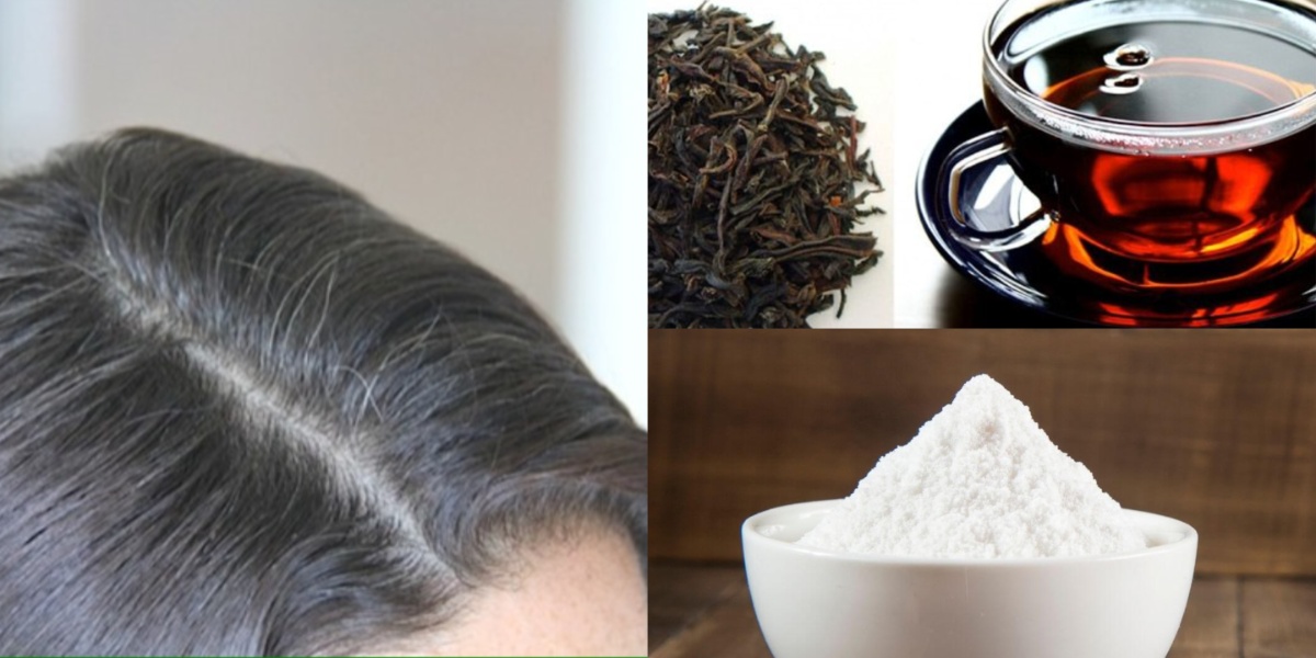 Chá-preto e bicarbonato para tingir cabelo (Foto: Reprodução/ Internet)