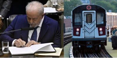 Nova lei, Lula assinando, e metro - Foto Reprodução Internet