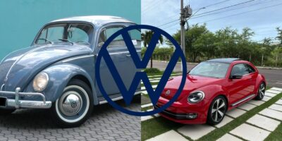 Novo e antigo Fusca da Volkswagen (Reprodução - Internet)