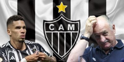 Paulinho, Felipão e bandeira do Atlético - Foto Reprodução Internet