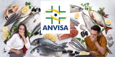 Pessoas enjoadas, logo da Anvisa e marca de peixe - Foto Reprodução Internet