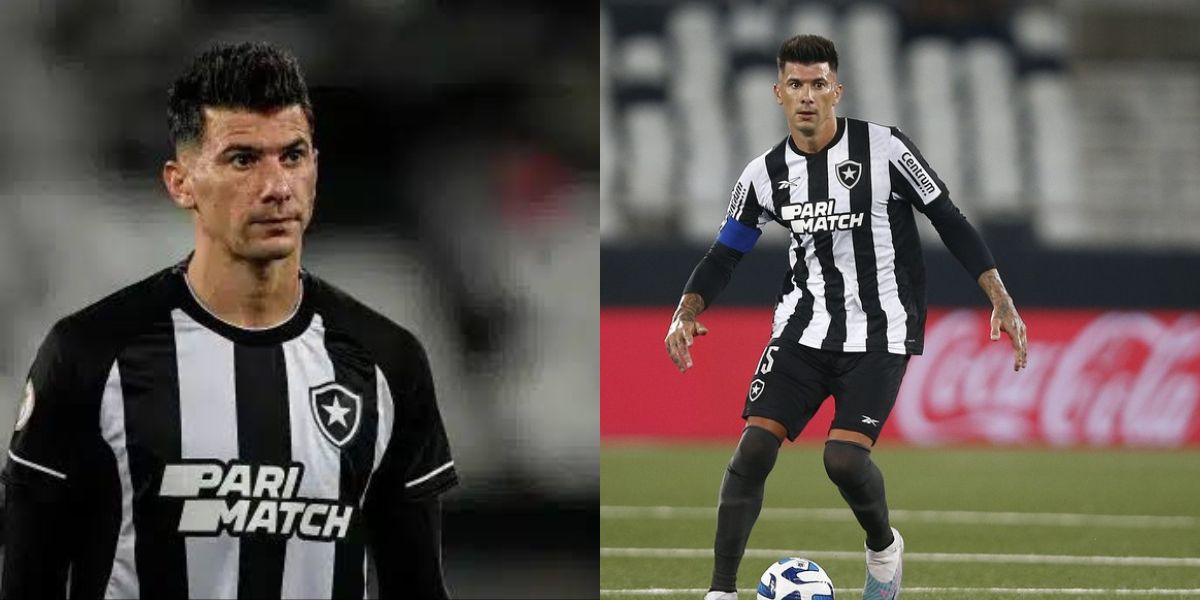 Victor Cuesta, zagueiro do Botafogo (Foto - Montagem TV Foco).