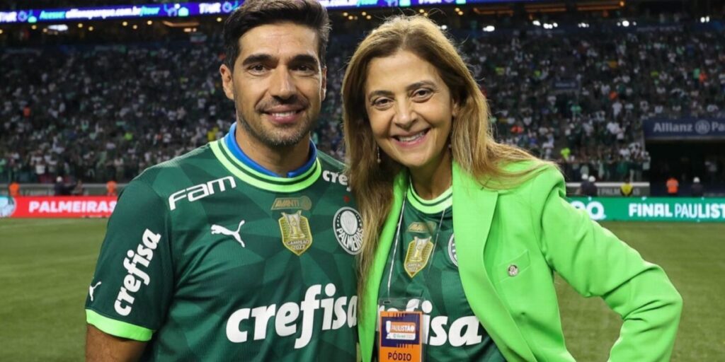 Leila Pereira anuncia contrato com Abel Ferreira até 2025 - (Foto: Reprodução / Internet)