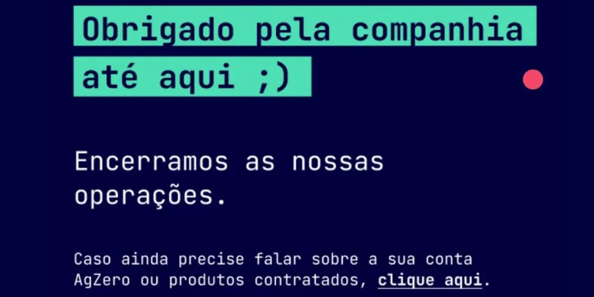 Comunicado emitido pelo AgZero em suas redes sociais (Reprodução: Internet)