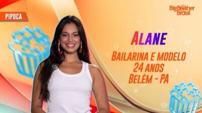 Alane é participante do BBB24 no grupo Pipoca (Foto: Reprodução / Globo)