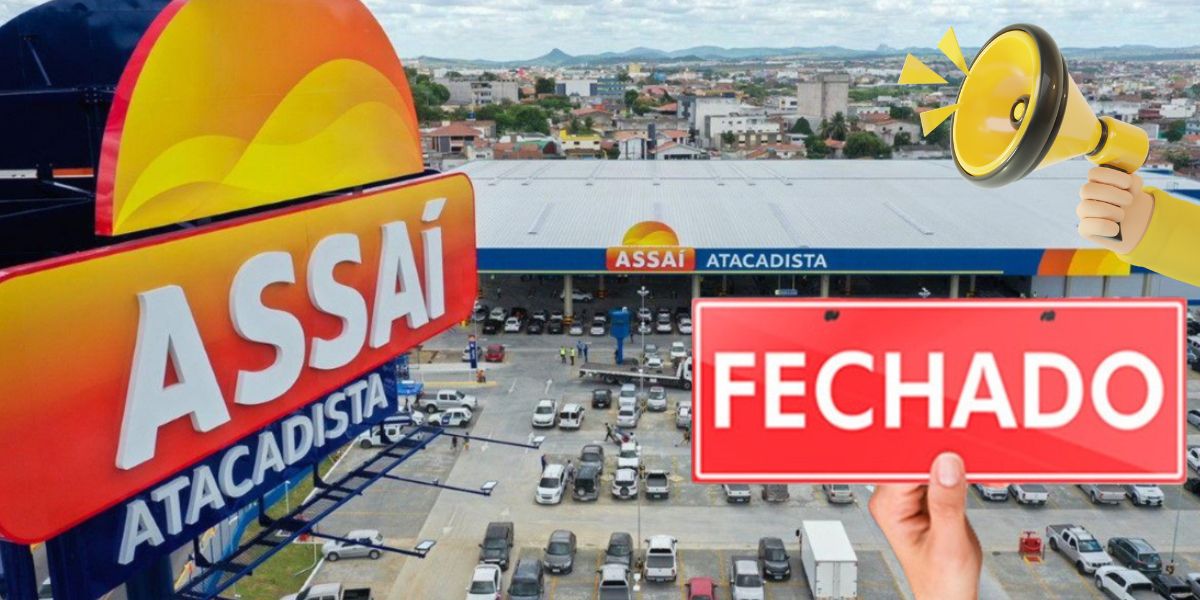 Assaí fechado (Foto: Reprodução / Pronatec / Montagem TV Foco)