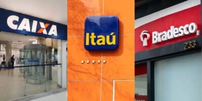 Notícia sobre conta poupança na Caixa, Itaú e Bradesco (Reprodução: Montagem TV Foco)