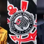 Cássio, Augusto Melo e escudo do Corinthians - (Foto: Montagem TV Foco)