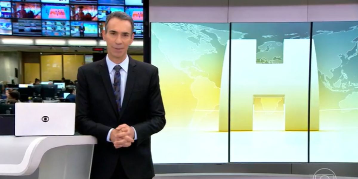 César Tralli comanda todas as tardes o Jornal Hoje (Reprodução: Globo)