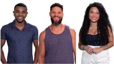 Davi, Juninho e Thalyta estão no segundo Paredão do BBB24 (Foto: Reprodução / Globo)