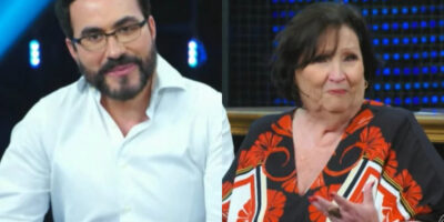 Dona Déa chorou por conta de Padre Fábio de Melo no Domingão com Huck (Foto: Divulgação)