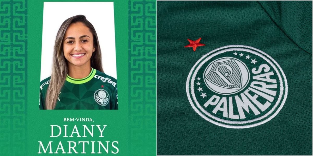 Diany Martins foi confirmada no Palmeiras (Reprodução: Montagem TV Foco)