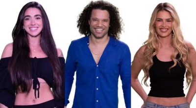 Giovanna, Maycon e Yasmin Brunet formam para a berlinda do reality (Foto: Reprodução / Globo)