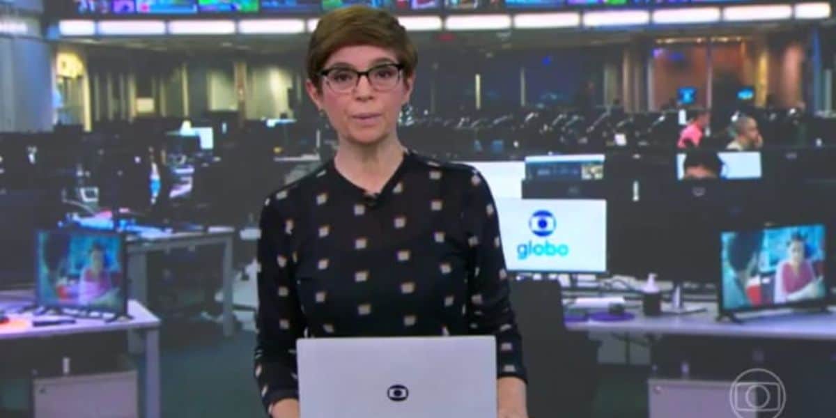 Renata Lo Prete comanda o Jornal da Globo (Reprodução: Globo)