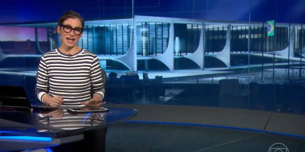 Renata Vasconcellos comanda todas as noites o Jornal Nacional (Reprodução: Globo)