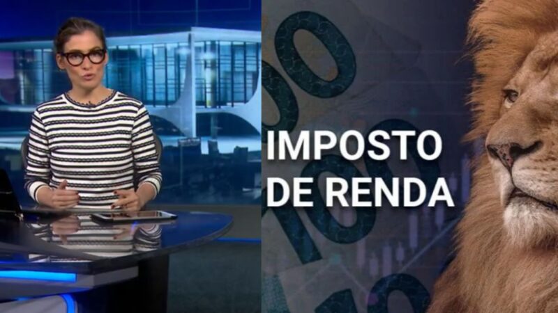 Renata Vasconcelos paraliza a JN con exención del impuesto a la renta (Reproducción: TV Foco Montage)