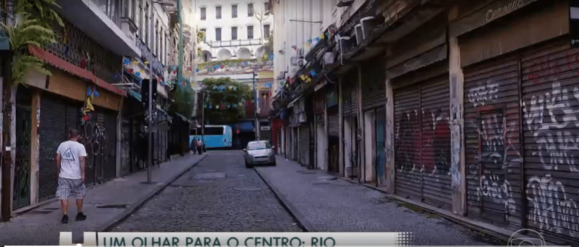 Centro do Rio com muitas ruas fechadas (Foto: Divulgação)