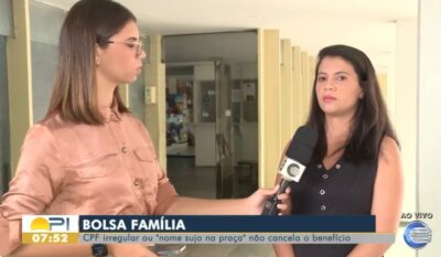 Tatiana Gualberto, gerente de transferências de renda e benefícios da SASC em entrevista ao Bom Dia Piauí (Foto: Reprodução / Globo)