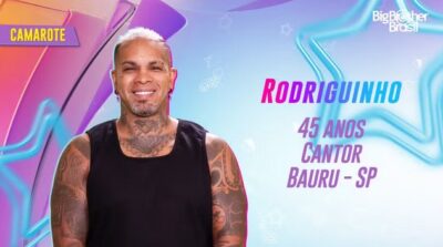 Rodriguinho é participante do BBB no grupo Camarote (Foto: Reprodução / Globo)