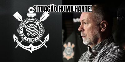 Escudo do Corinthians e Mano Menezes (Reprodução/Montagem TV Foco)