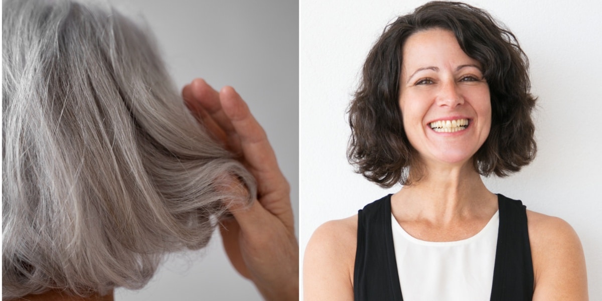 Antes e depois de cabelos brancos (Foto: Reprodução / Internet)