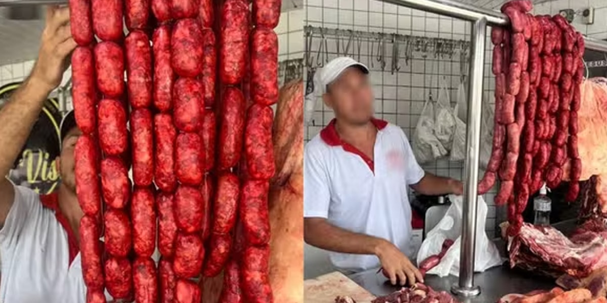 Avícolas e açougues que vendiam linguiça clandestina foram autuados em Maceió pela Anvisa (Foto: Reprodução - Vigilância Sanitária de Maceió)