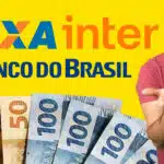 Banco do Brasil, Caixa, Inter - Homem segurando dinheiro  (Foto: Reprodução - Freepick, Montagem - TV Foco)