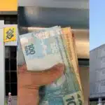 Banco do Brasil / Pessoa sacando dinheiro / Caixa - Montagem TVFOCO