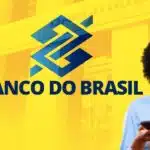 Banco do Brasil e mulher chocada segurando o cartão de crédito e celular (Fotos: Reproduções / Internet / Freepik)